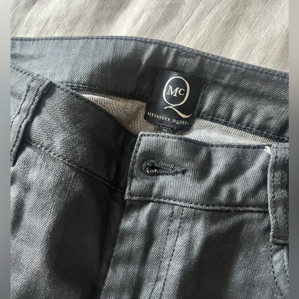 Vintage Alexander McQueen black denim pants with back embroidery - Picture 6 of 13